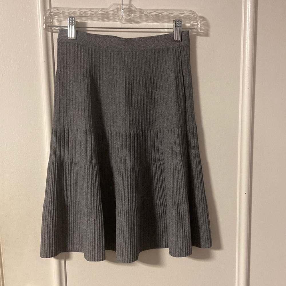 Gray A-line skirt